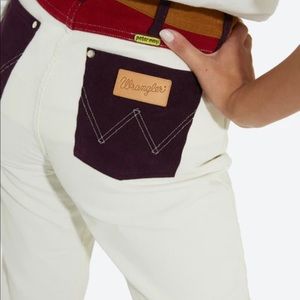 Wrangler X Peter Max Women’s Pieced Corduroy Retro Straight Fit Pant